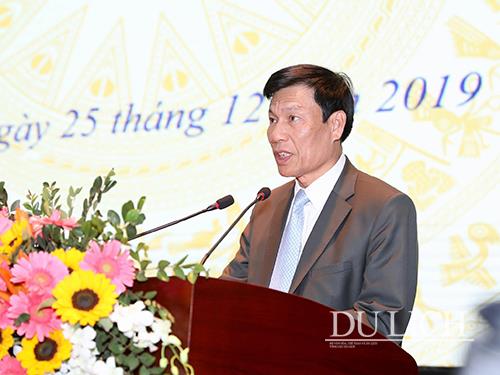Bộ trưởng Bộ VHTTDL Nguyễn Ngọc Thiện phát biểu tại hội nghị